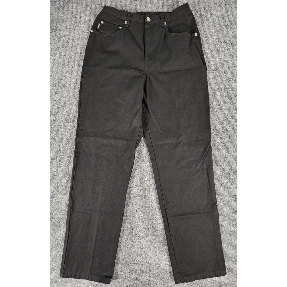 Lauren Ralph Lauren Pants Womens 10 Petite Black High Rise Straight Leg Jeans
